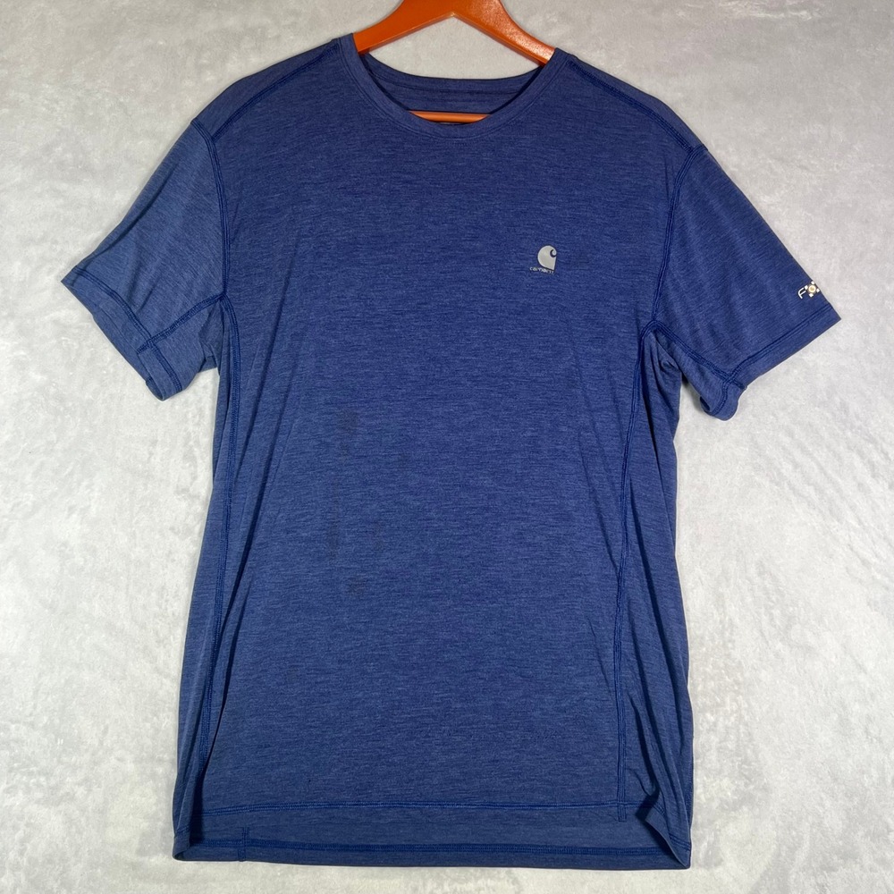 Carhartt Force T-Shirt Mens Medium Blue Heather Short Sleeve Chore Thrashed READ